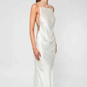 Maison Margiela satin fishtail gown